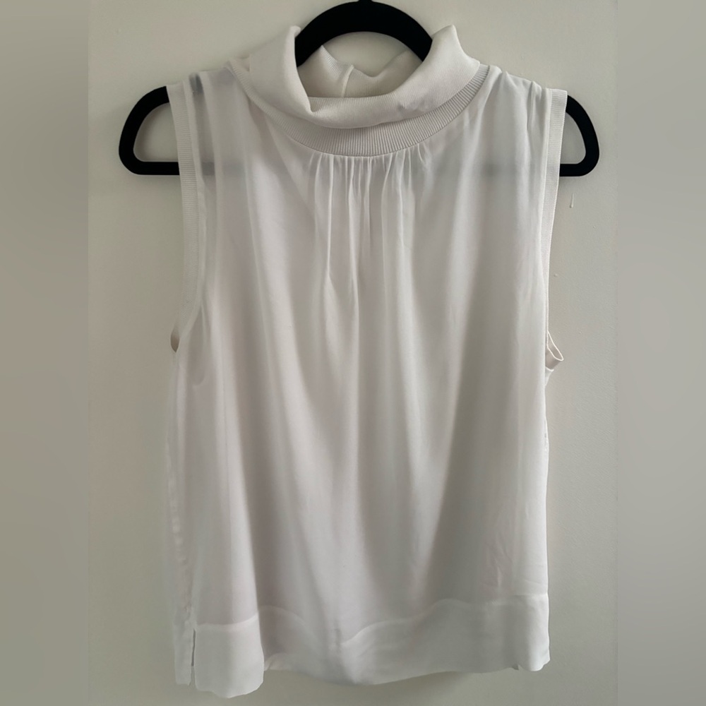 REISS Elegant White Sleeveless Top